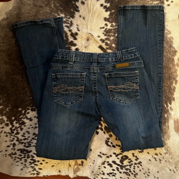 Cowgirl Tuff Dark Denim Jeans 28x35 - Picture 1 of 4